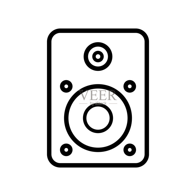 扬声器图标设计矢量模板图标素材