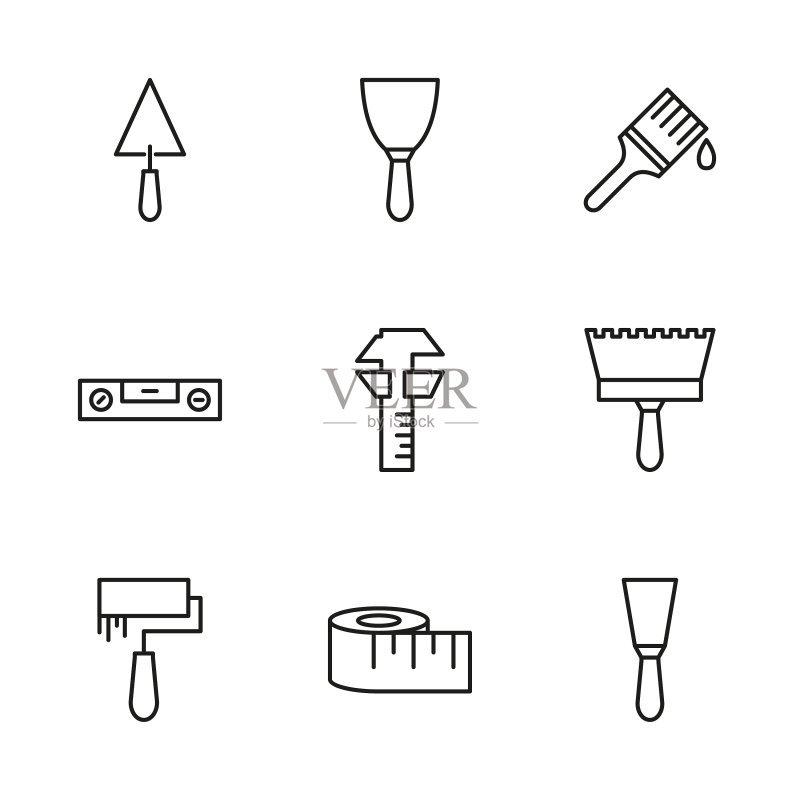 办公工具图标集图标素材