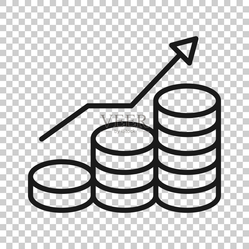 扁平风格金融收入增长率图标图标素材