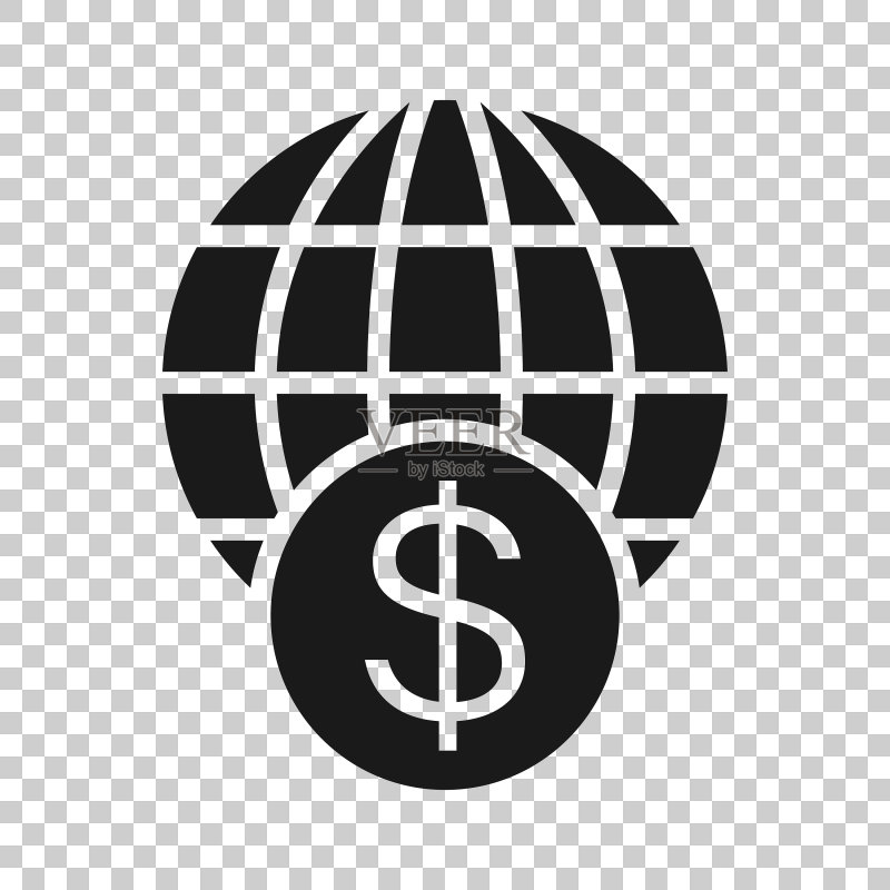 扁平风格的全球商业图标图标素材