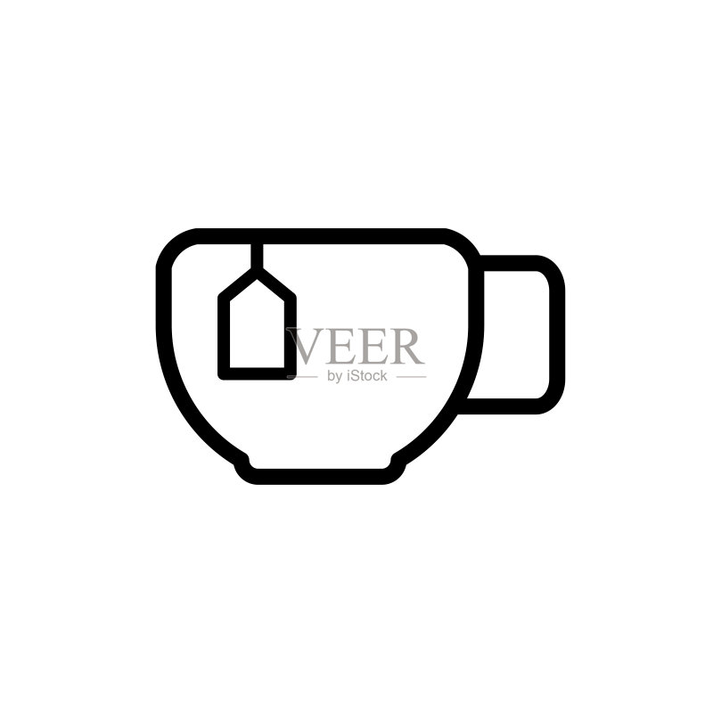 茶杯图标设计矢量模板图标素材