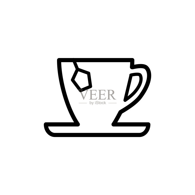 茶杯图标设计矢量模板图标素材