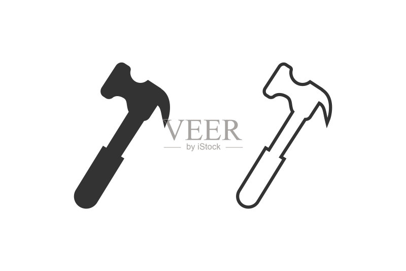 白色背景上的工具线性图标集矢量符号图标素材
