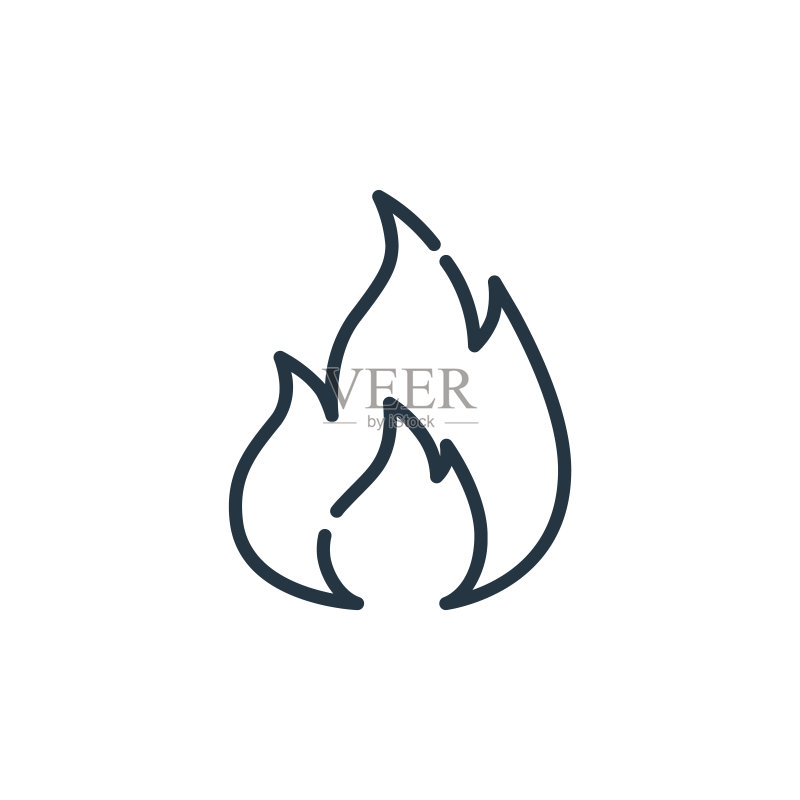 白色背景上的危险矢量图标。网站设计和移动应用程序开发的轮廓细线危险图标矢量图图标素材