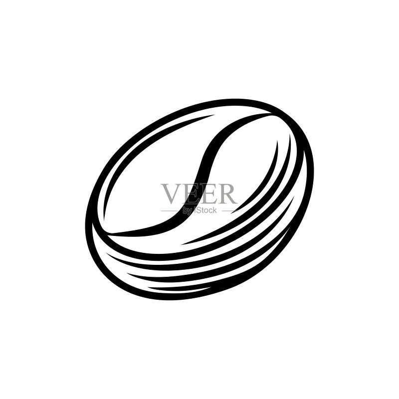 咖啡豆Logo设计矢量素材。适用于咖啡馆和餐厅的复古咖啡豆Logo矢量设计概念。用于Logo、图标、标签、徽章、符号的抽象咖啡豆矢量设计图标素材