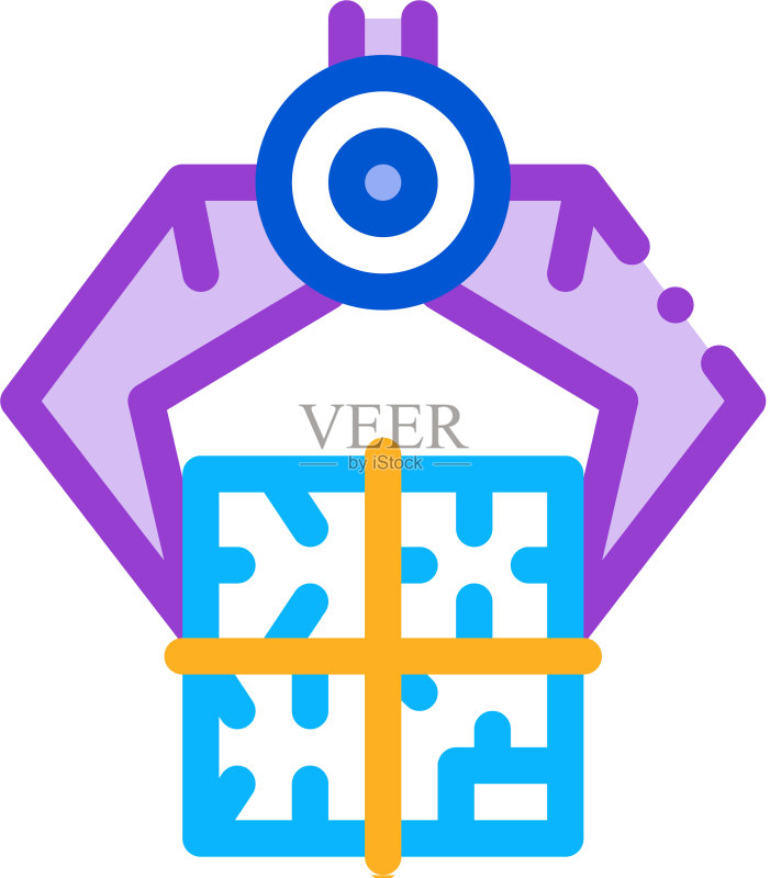 工业建筑起重机图标轮廓图标素材