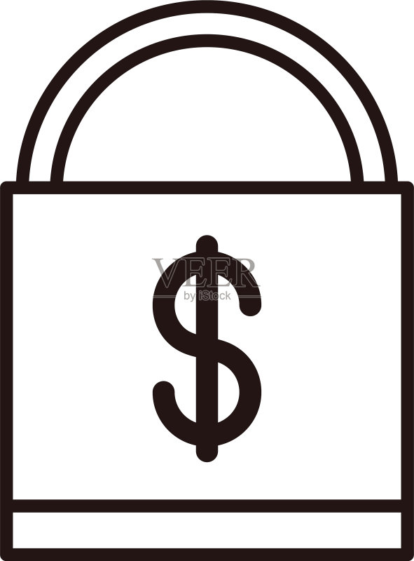 安全保护资金购物或支付图标素材
