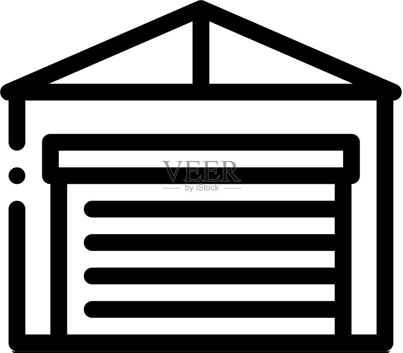 停车场关闭图标轮廓图标素材