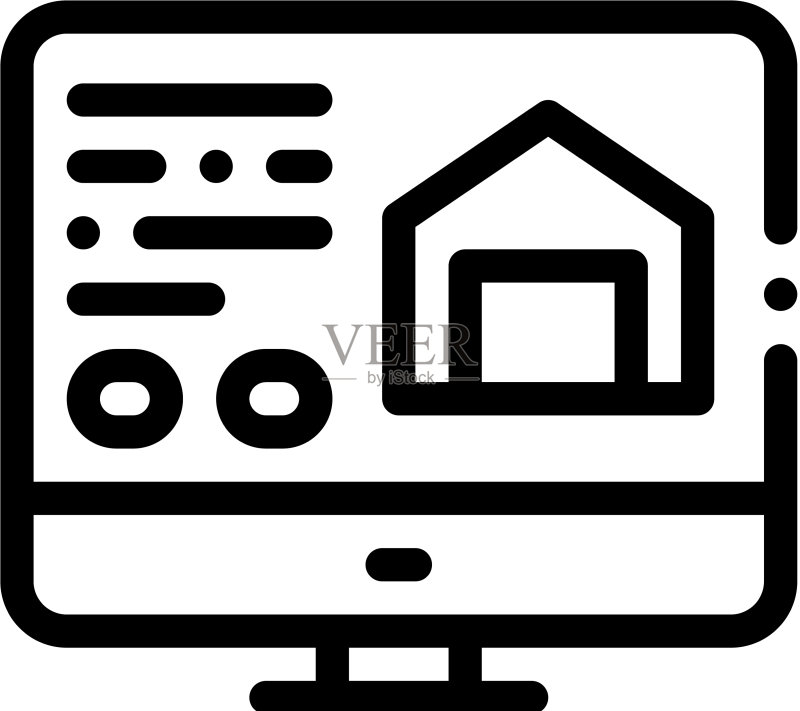 房屋信息电脑图标图标素材
