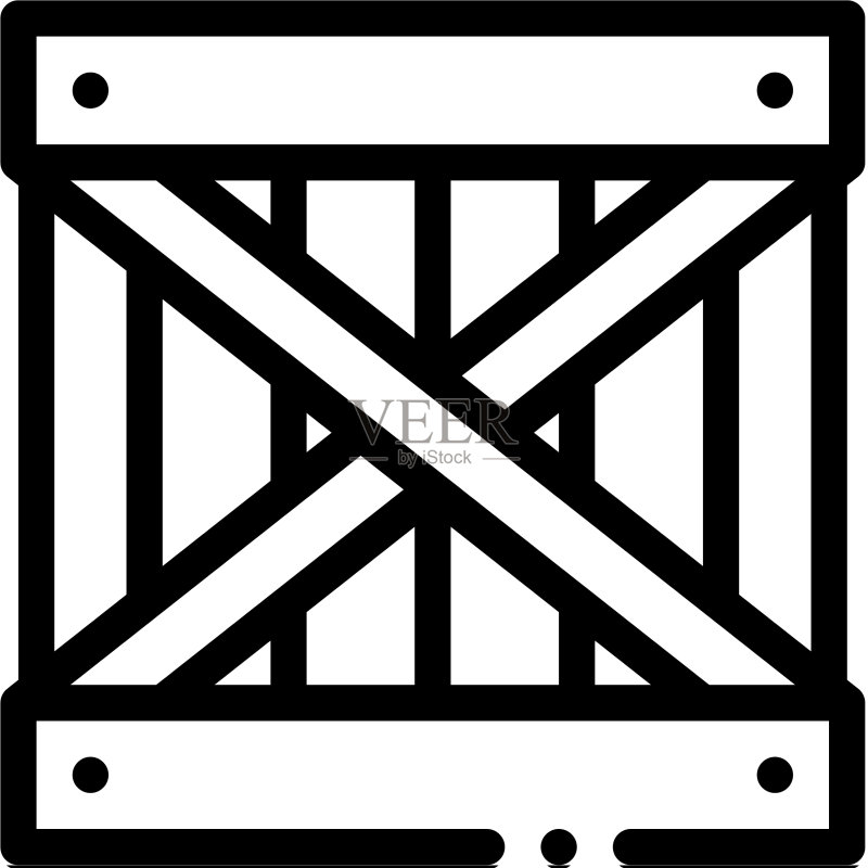 木制禁止图标轮廓图标素材