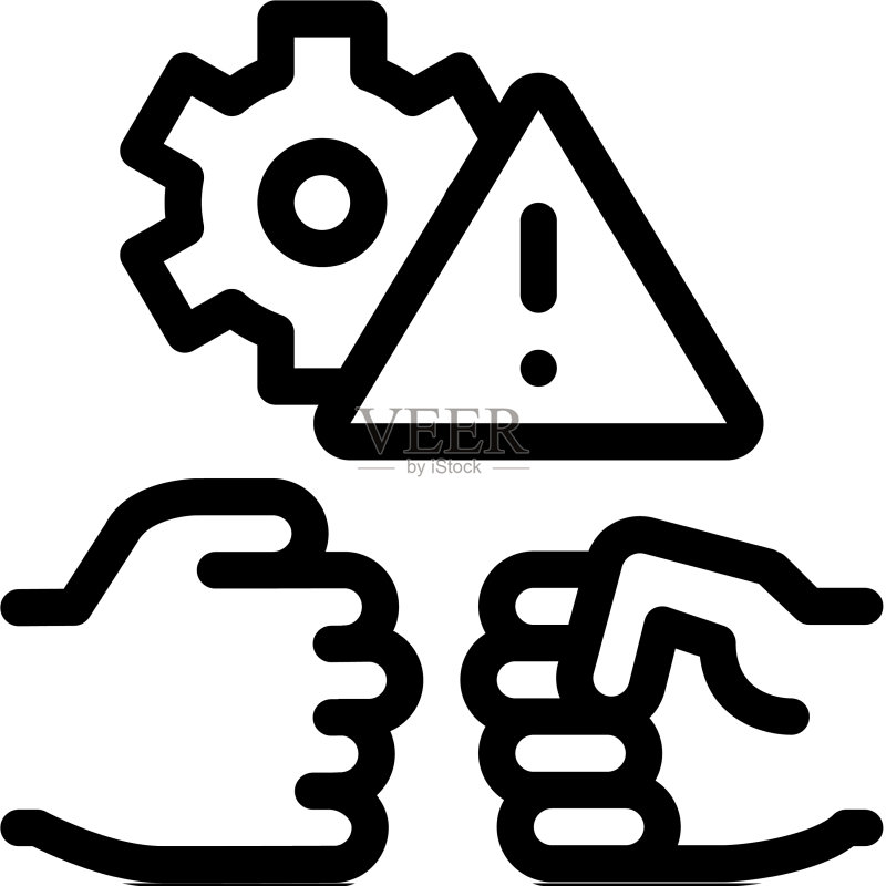 技术纠纷图标轮廓图标素材