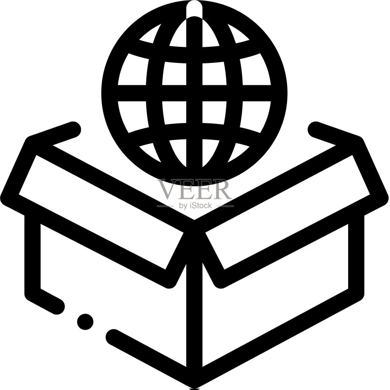 环球旅行套餐图标轮廓图标素材