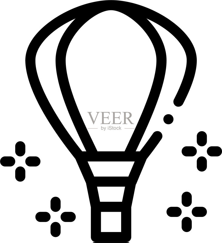 大气球轮廓图标图标素材