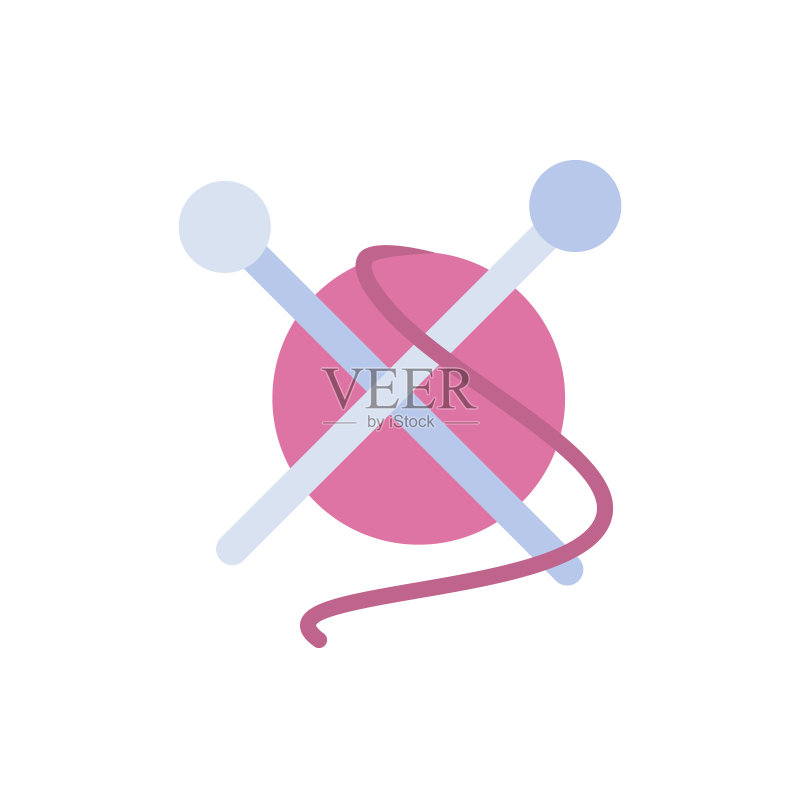 老人编织图标:养老院UI/UX网站或移动应用彩色矢量元素图标素材