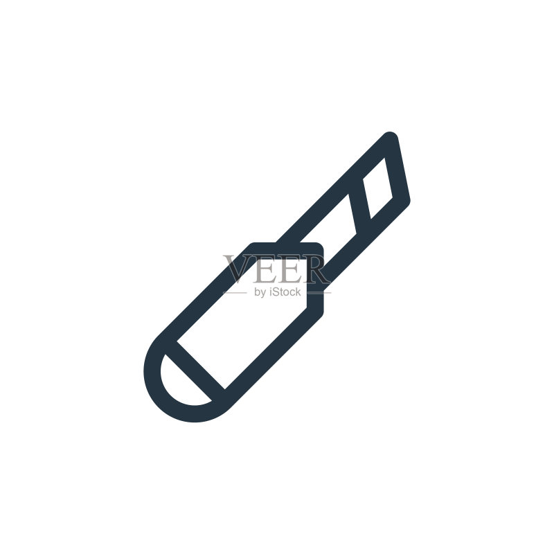 切割器矢量图标,用于网站设计、移动应用开发细线轮廓图标图标素材