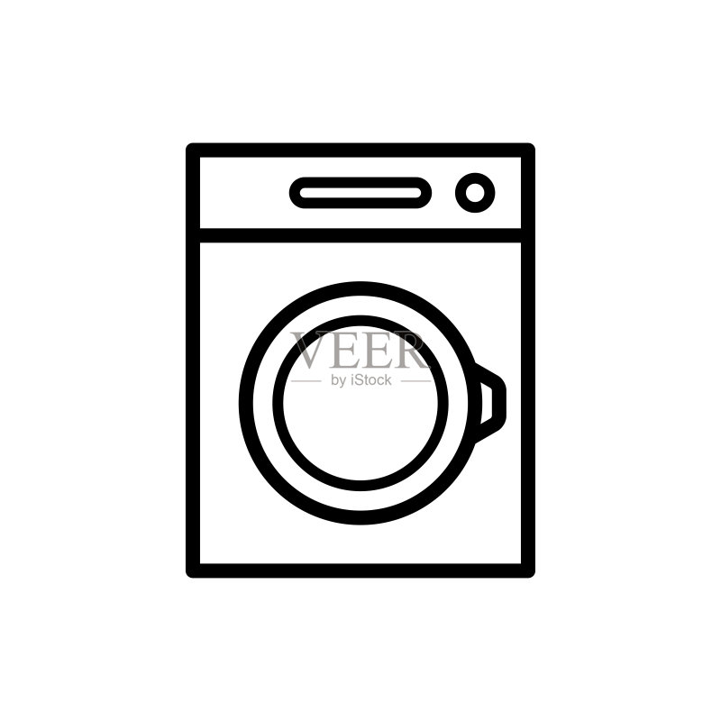 洗衣机图标矢量图设计图标素材
