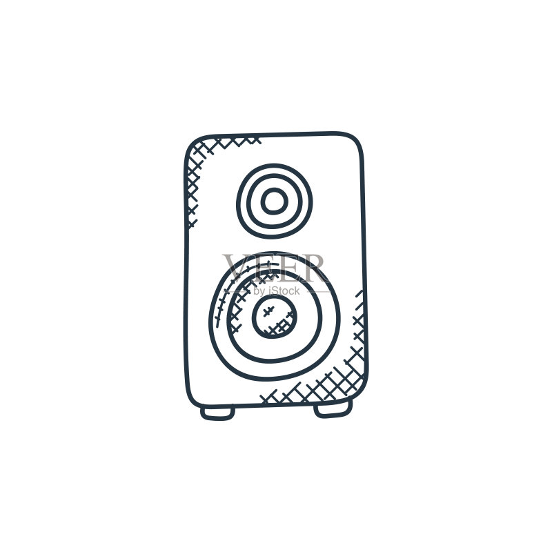 细线低音扬声器矢量图标图标素材