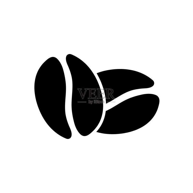 咖啡豆图标,logo,白色背景图标素材