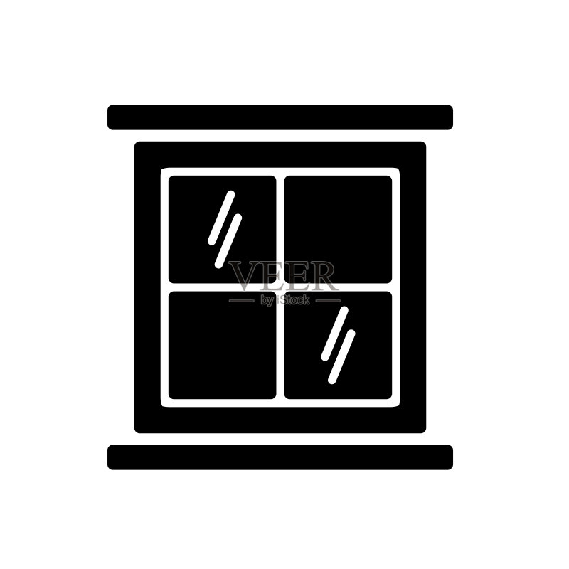 窗户图标设计矢量模板图标素材