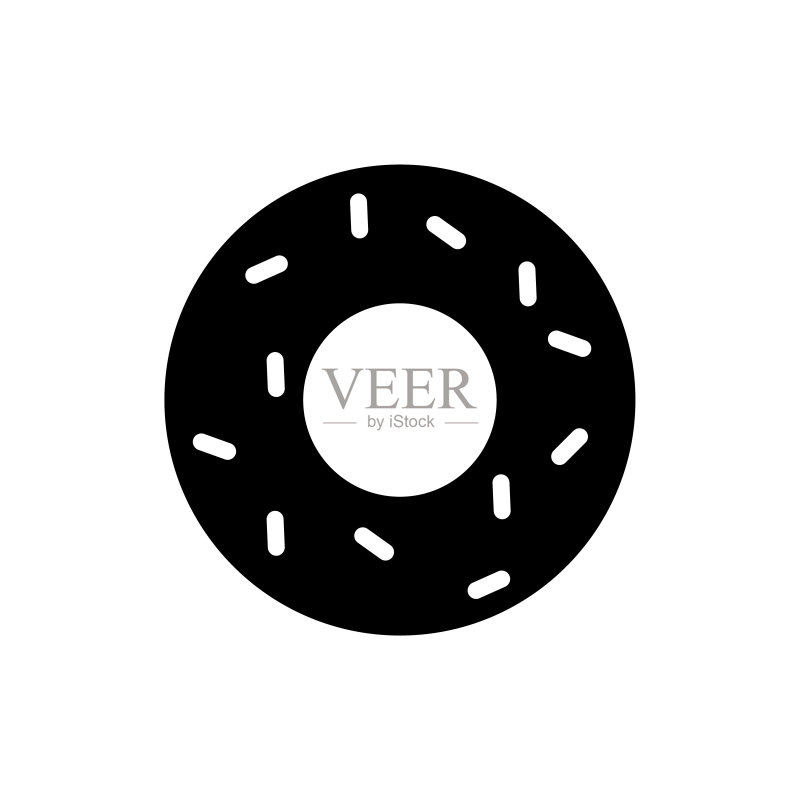 白色背景上的甜甜圈图标Logo图标素材