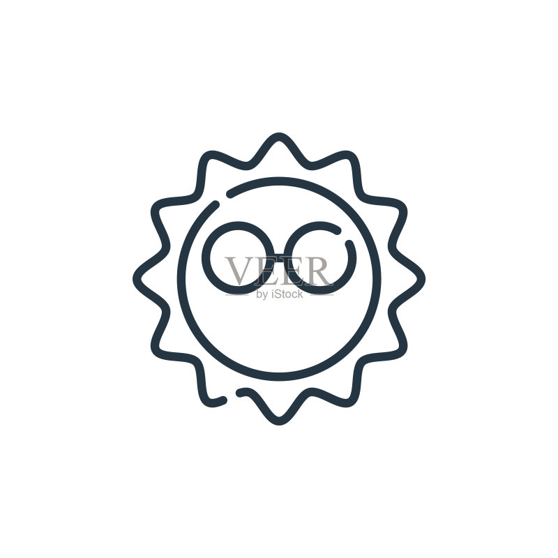 白色背景太阳矢量图标图标素材