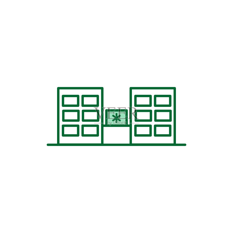 医院建筑图标图标素材