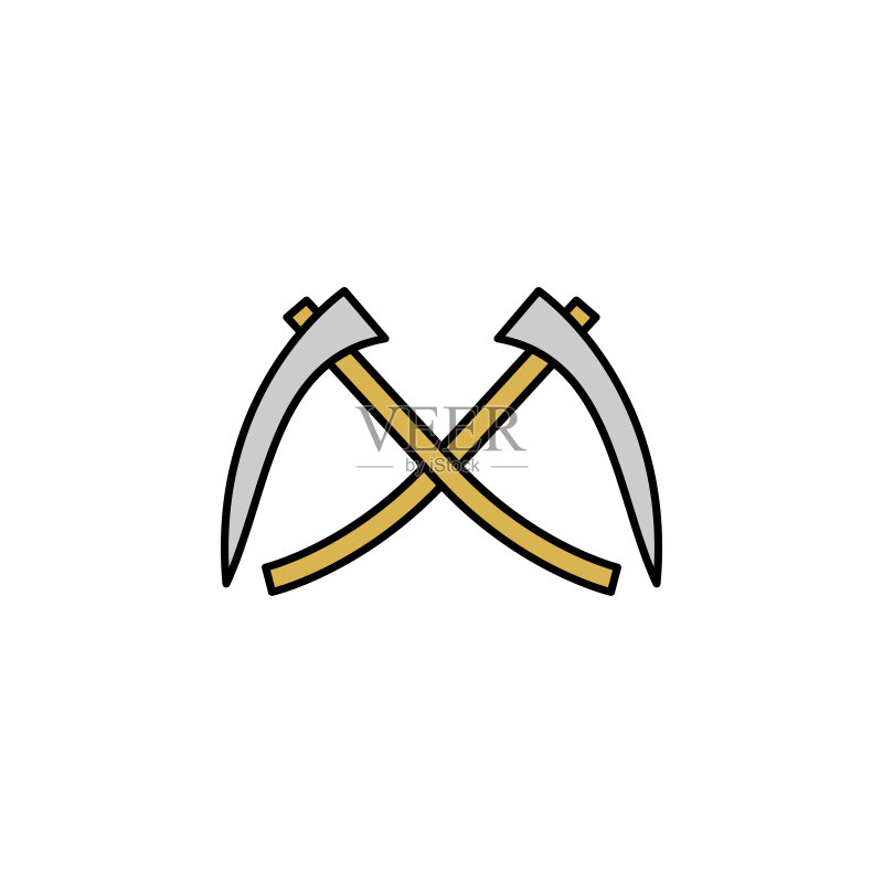 死神镰刀工具轮廓图标UI UX设计图标素材