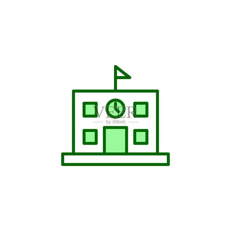 学校建筑图标图标素材