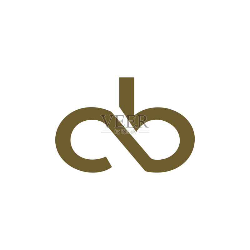 字母AB或BA标志设计模板图标素材