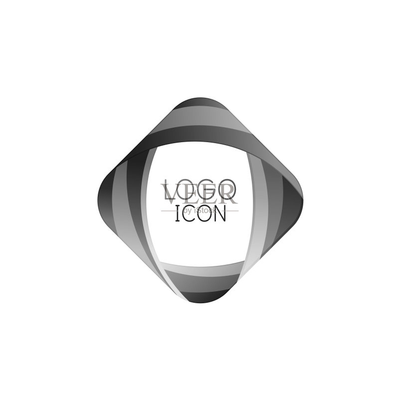 商业时尚几何方形Logo设计图标素材