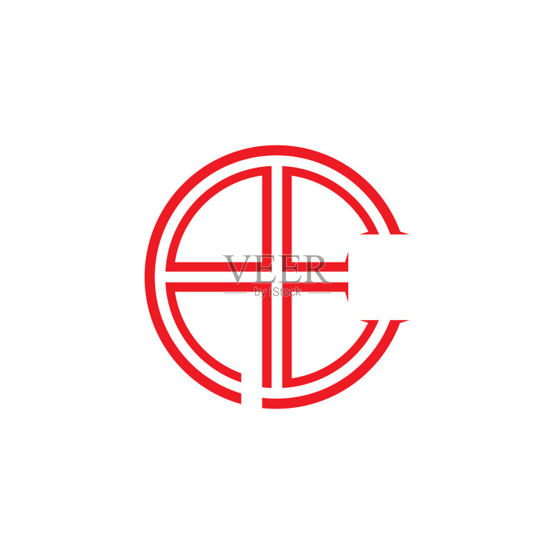 首字母AE或EA Logo设计模板图标素材