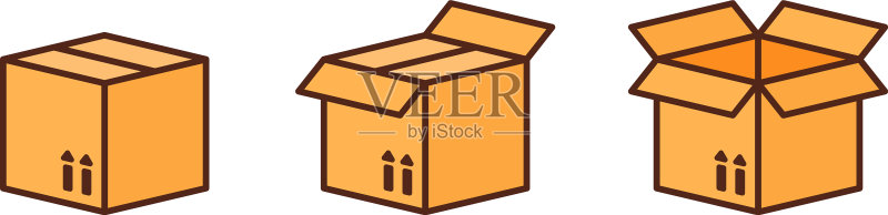 货运集装箱图标系列图标素材