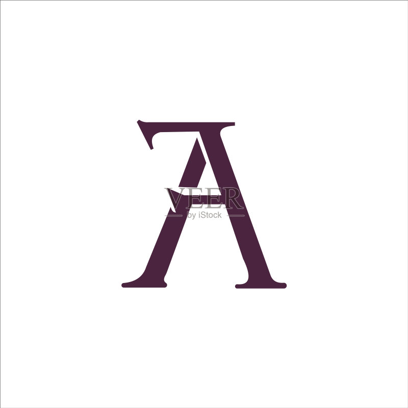 字母AF或FA标志设计模板图标素材