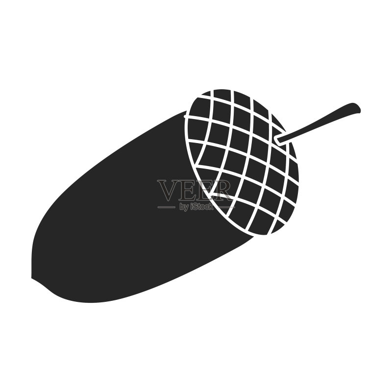 橡子黑色图标图标素材