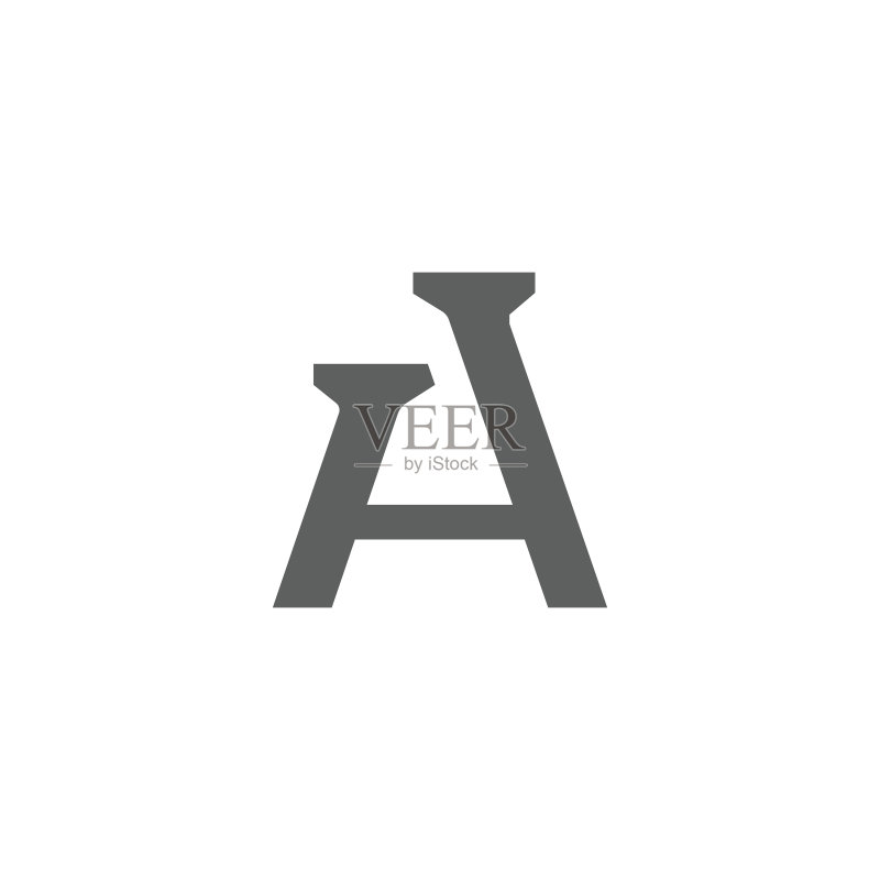字母AH logo或HA logo设计图标素材