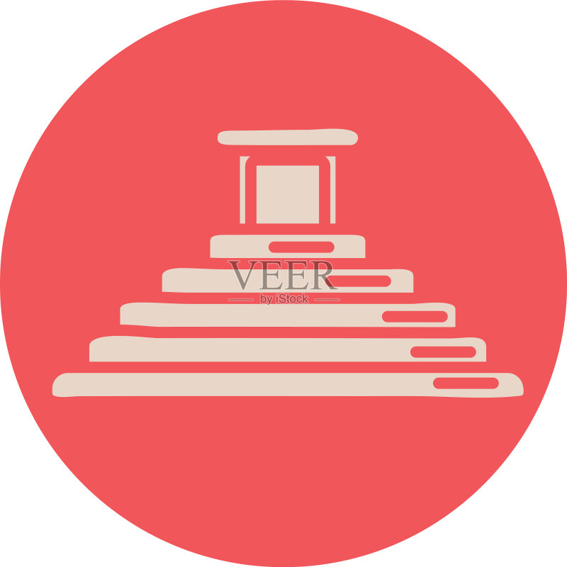 玛雅金字塔块状风格图标图标素材