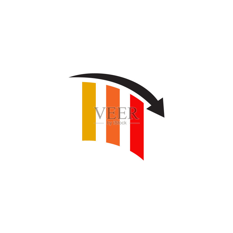 下降趋势图表图标logo设计图标素材