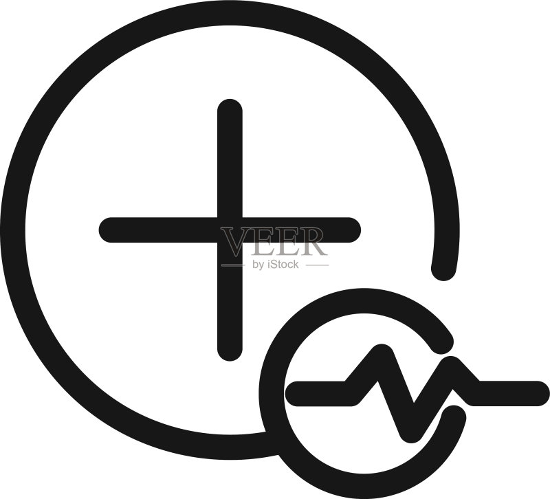 心跳医疗保健线性图标图标素材