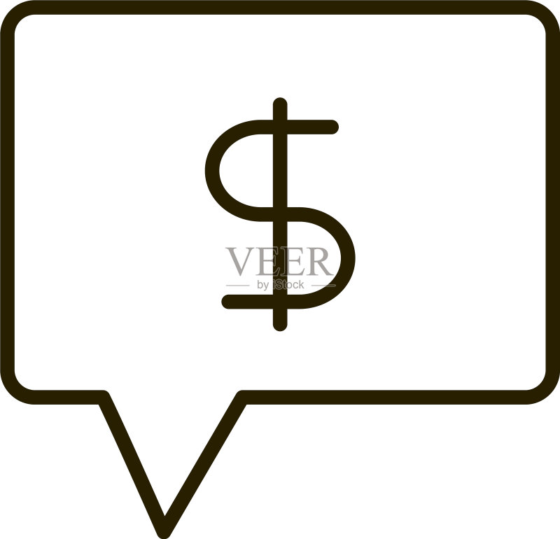 金融投资商业信息线条图标素材