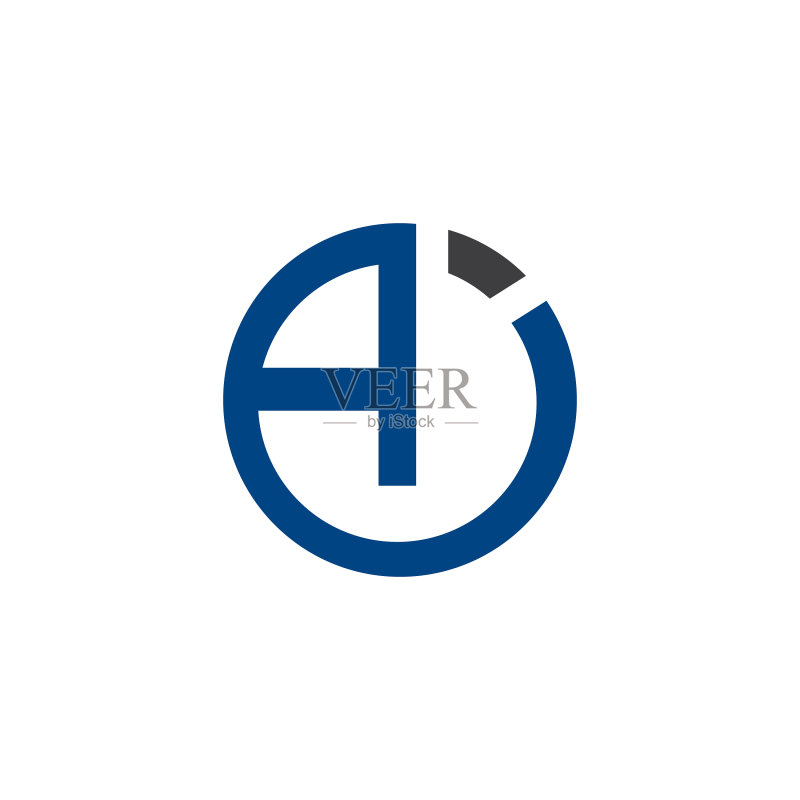 字母AI或IA标志设计模板图标素材