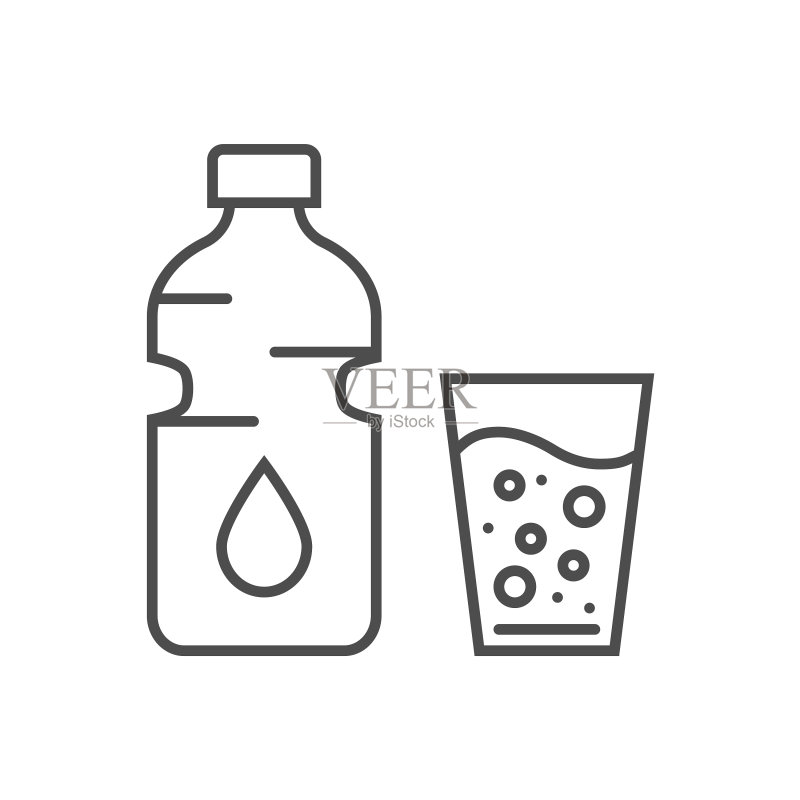 与水有关的细线图标图标素材