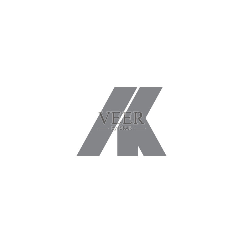首字母AK或KA标志设计模板图标素材