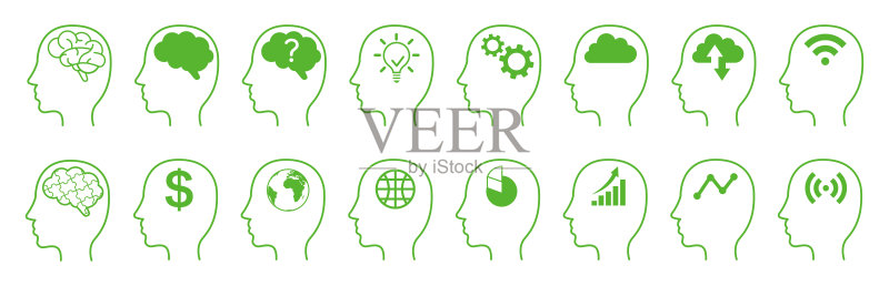 人脑:独立矢量图标图标素材