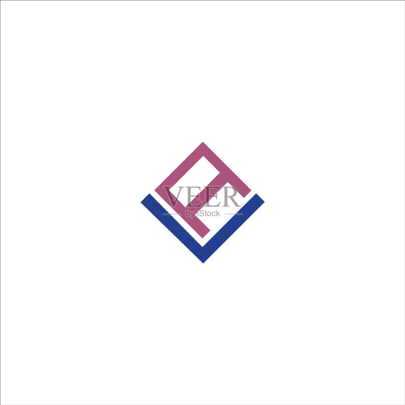 首字母AL或LA标志设计模板图标素材