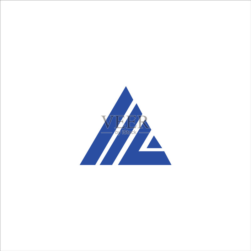 首字母AL或LA标志设计模板图标素材