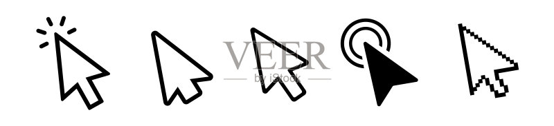 手部光标点击图标矢量合集图标素材