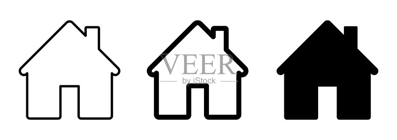 房屋图标标志集合 - 矢量素材图标素材