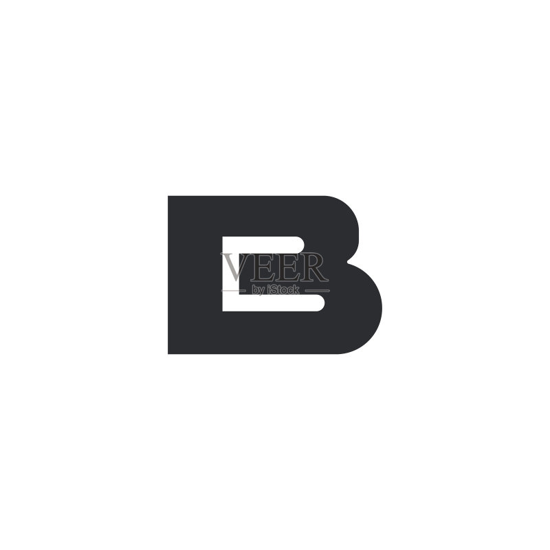 BC或CB首字母标志设计模板图标素材