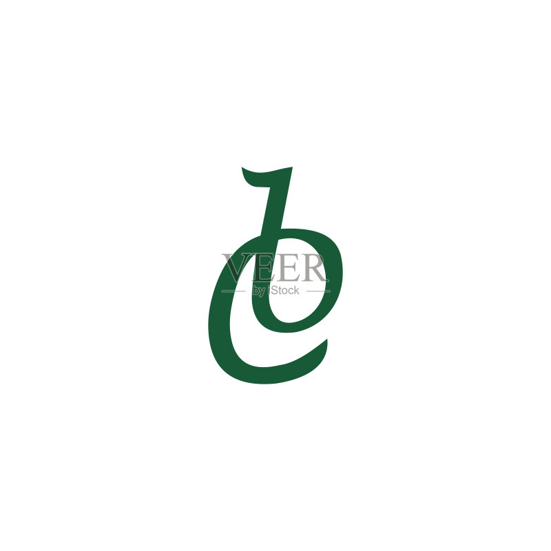 BC或CB首字母标志设计模板图标素材