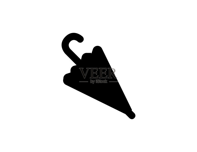 关闭的雨伞图标-矢量图图标素材